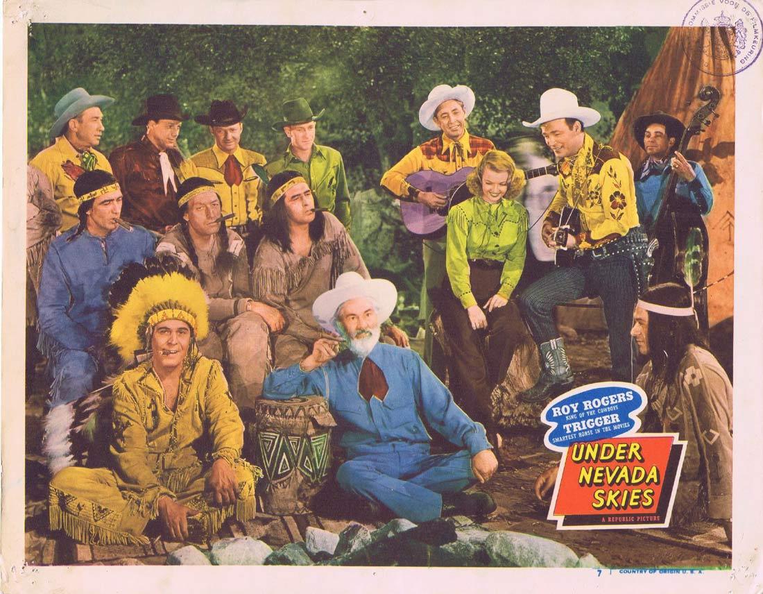UNDER NEVADA SKIES Vintage Lobby Card Roy Rogers
