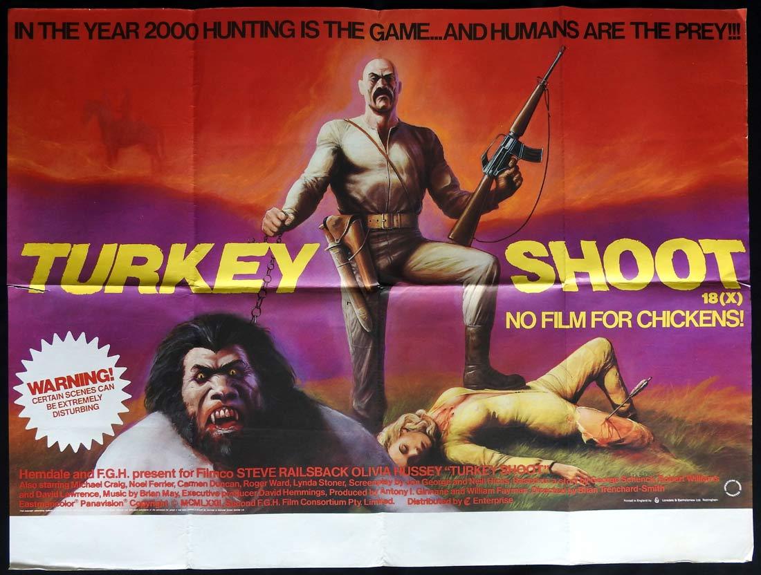 TURKEY SHOOT British Quad Movie poster Brian Trenchard-Smith Horror