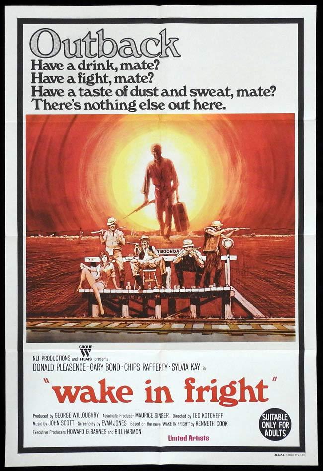 WAKE IN FRIGHT aka OUTBACK One sheet Movie poster Rare Chips Rafferty