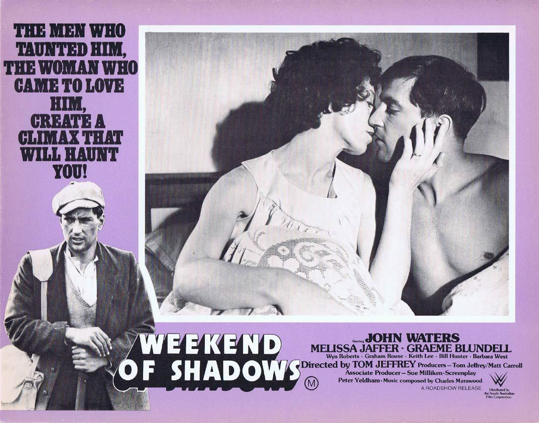 WEEKEND OF SHADOWS Original Lobby Card 2 John Waters Australian Film