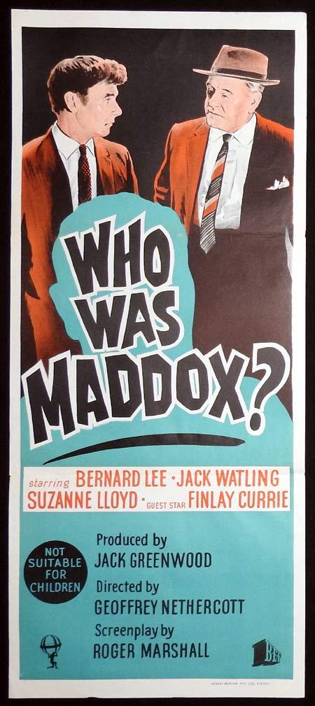 WHO WAS MADDOX Original Daybill Movie Poster