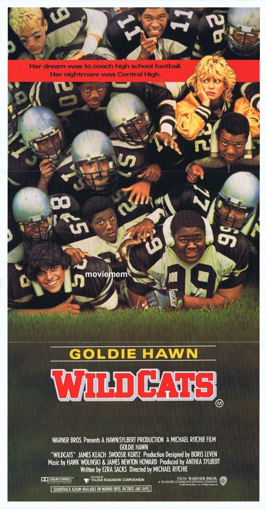 WILDCATS Original Daybill Movie Poster Goldie Hawn LL Cool J Varsity Football