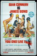 YOU ONLY LIVE TWICE Original Australian One sheet Movie poster James Bond