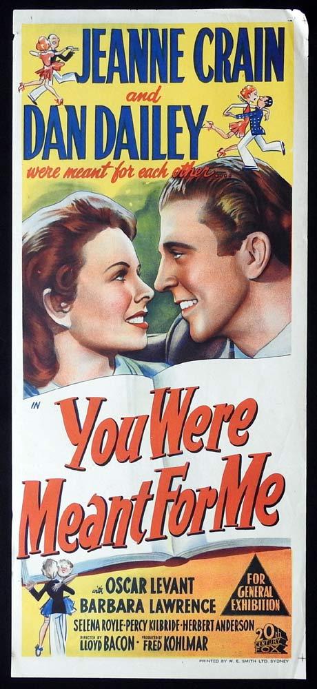 YOU WERE MEANT FOR ME Original Daybill Movie poster Dan Dailey Jeanne Crain