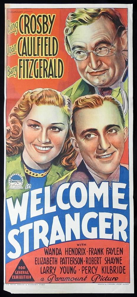 WELCOME STRANGER Original Daybill Movie poster Bing Crosby Richardson Studio