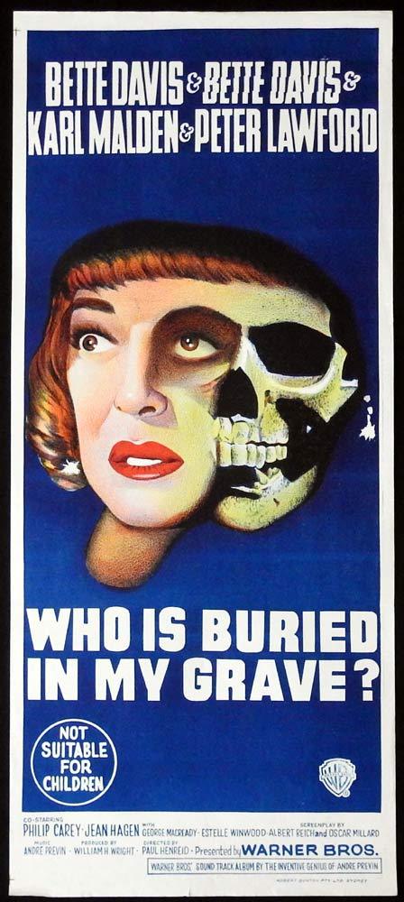 WHO IS BURIED IN MY GRAVE Original Daybill Movie Poster Bette Davis