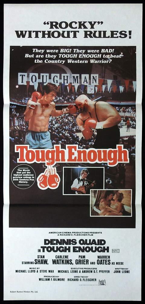 TOUGH ENOUGH Original Daybill Movie Poster Dennis Quaid Pam Grier BOXING