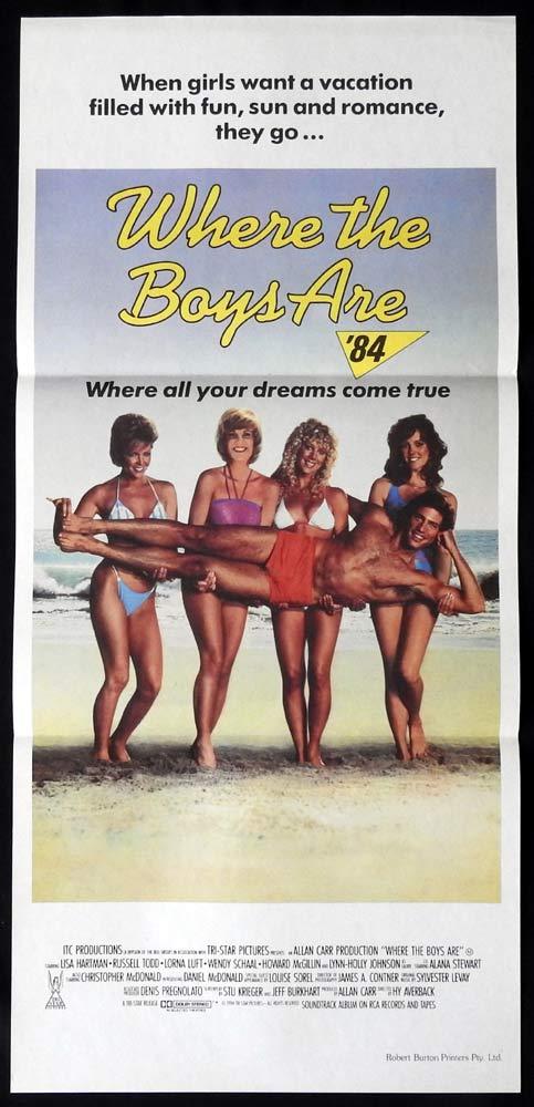 WHERE THE BOYS ARE Original Daybill Movie poster LISA HARTMAN Russell Todd