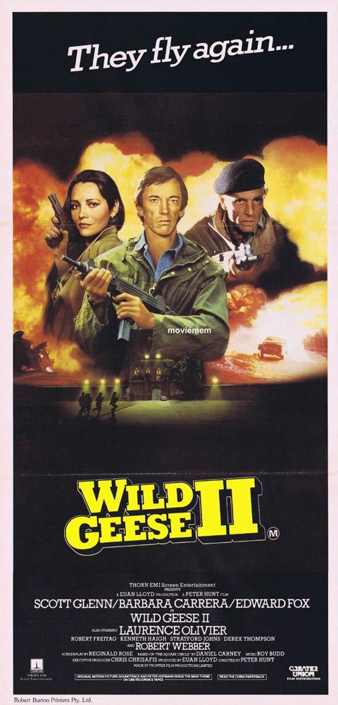WILD GEESE 2 Original daybill Movie poster 1985 Scott Glenn Peter Hunt