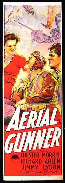AERIAL GUNNER Daybill Movie Poster  ’43 Chester Morris RICHARDSON STUDIO