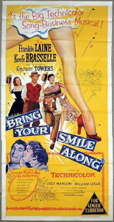 BRING YOUR SMILE ALONG Original 3 Sheet Movie Poster Frankie Laine
