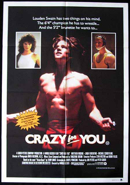 Vision Quest Aka Crazy For You 1985 Madonna Wrestling Movie Poster Moviemem Original Movie Posters