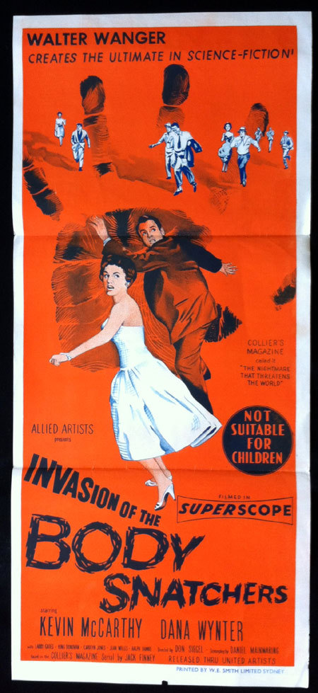 INVASION OF THE BODY SNATCHERS 1956 Australian Daybill Movie Poster Kevin McCarthy