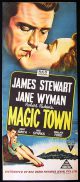 MAGIC TOWN Movie Poster 1947 James Stewart RKO NOIR daybill