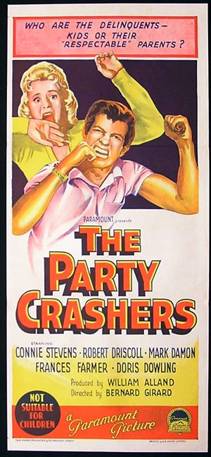 THE PARTY CRASHERS ’59 Connie Stevens RICHARDSON STUDIO poster