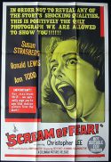 TASTE OF FEAR aka SCREAM OF FEAR '61-Christopher Lee RARE HAMMER 1 Sheet-poster