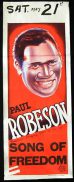 SONG OF FREEDOM '36 Paul Robeson HAMMER FILMS Rare LONG daybill poster