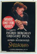 SPELLBOUND Movie Poster 1945 Alfred Hitchcock Bergman Peck