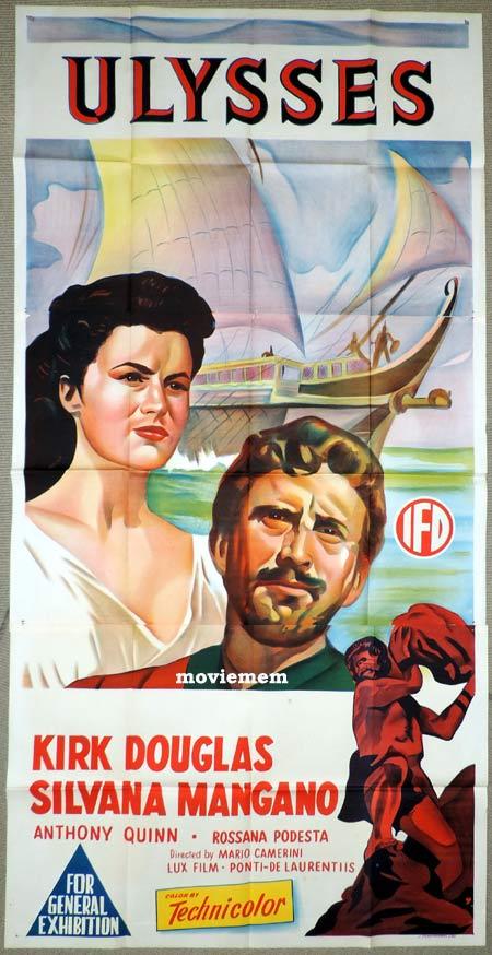 ULYSSES Original 3 Sheet Movie Poster Kirk Douglas