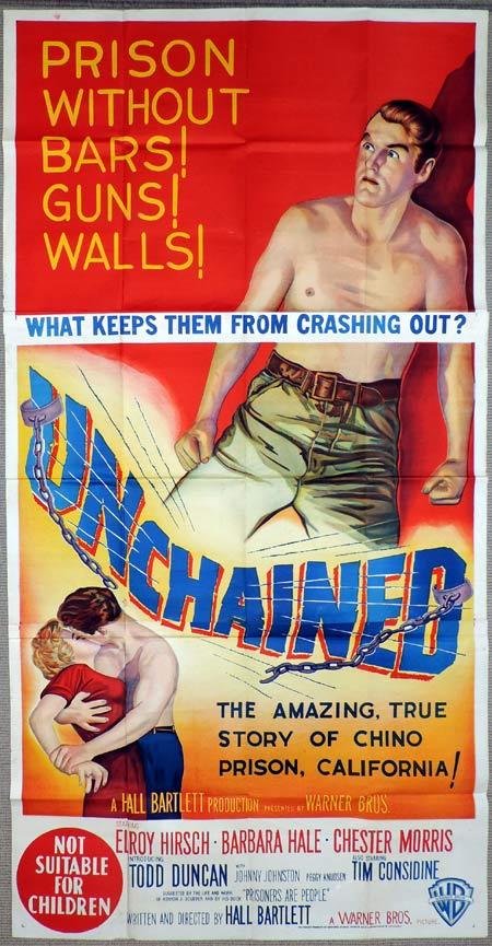 UNCHAINED Original 3 Sheet Movie Poster Prison Break Chester Morris