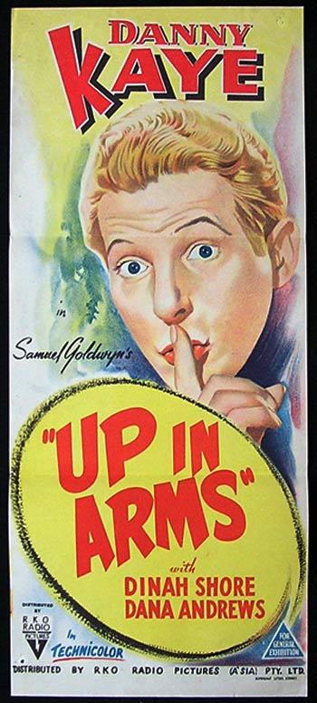 UP IN ARMS Movie Poster 1944 Danny Kaye RKO NOIR daybill