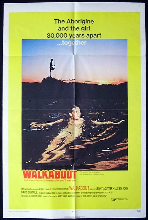 WALKABOUT 1971 Nicolas Roeg RARE US 1 SHEET Movie poster