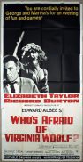 WHO'S AFRAID OF VIRGINIA WOLF Original 3 Sheet Movie Poster Elizabeth Taylor