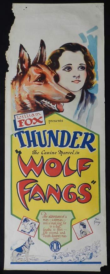 WOLF FANGS Long Daybill Movie poster 1927 Tom Ferry art