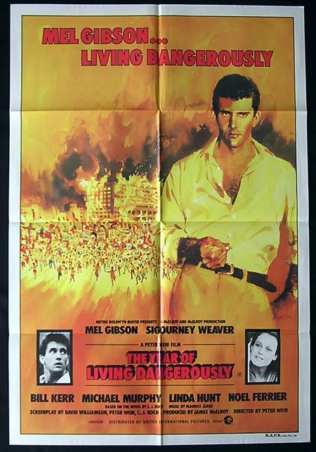 THE YEAR OF LIVING DANGEROUSLY 1982 Mel Gibson One sheet movie poster