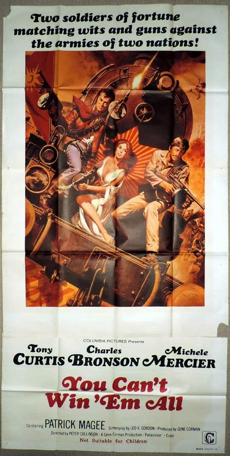 YOU CAN’T WIN EM ALL Original 3 Sheet Movie Poster Charles Bronson