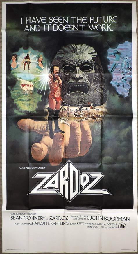 ZARDOZ Original 3 Sheet Movie Poster Sean Connery John Boorman