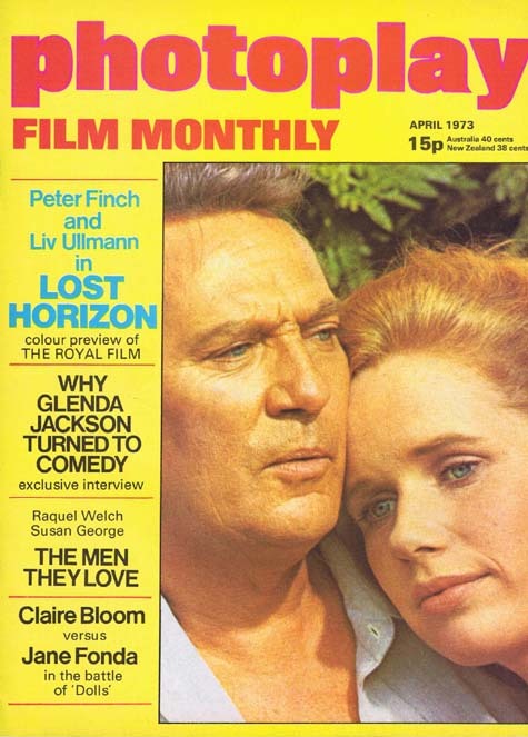 PHOTOPLAY Film Monthly Magazine April 1973 Peter Finch Liv Ullmann