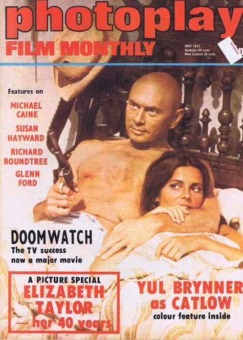 PHOTOPLAY Film Monthly Magazine May 1972 Yul Brynner as Catlow