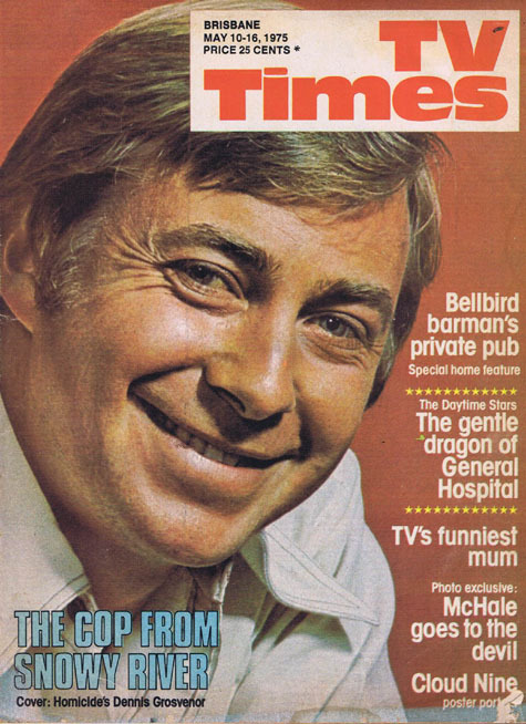 TV TIMES MAGAZINE Dennis Grosvenor Brisbane May 10 1975