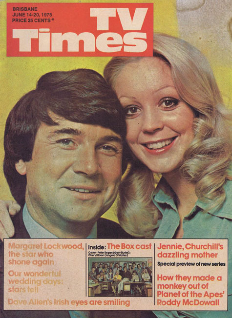 TV TIMES MAGAZINE Peter Regan Cheryl Rixon Brisbane June 14 1975