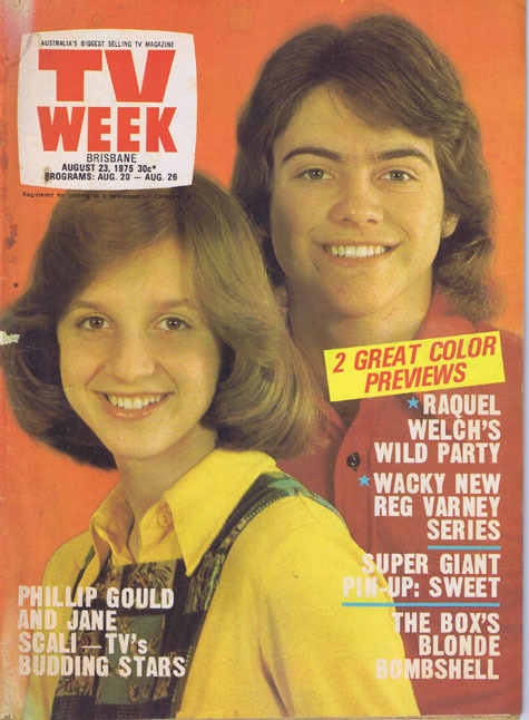 TV WEEK MAGAZINE Phillip Gould and Jane Scali Brisbane Aug 23 1975