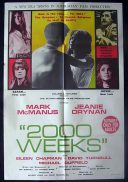 2000 WEEKS Movie Poster 1969 Rare Australian Film One sheet Movie Poster