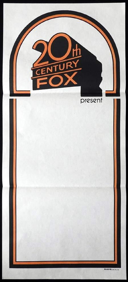 20TH CENTURY FOX Stock Blank Daybill Movie poster 1970s