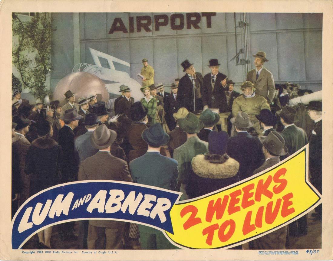 2 WEEKS TO LIVE Lobby Card Chester Lauck Norris Goff Lum and Abner