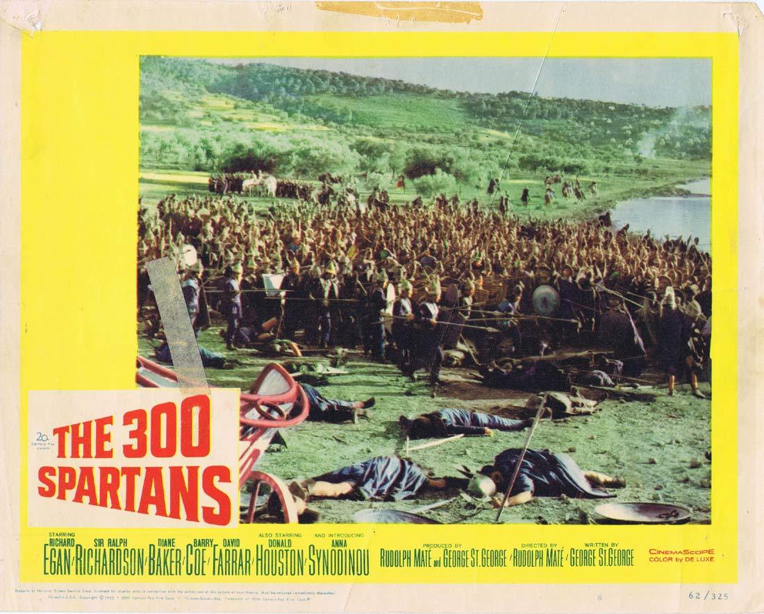 THE 300 SPARTANS Original Lobby Card 6 Richard Egan Rudolph Mate