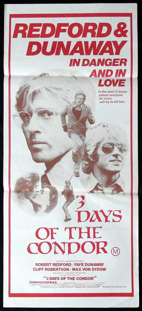 3 DAYS OF THE CONDOR Original Daybill Movie Poster Robert Redford A