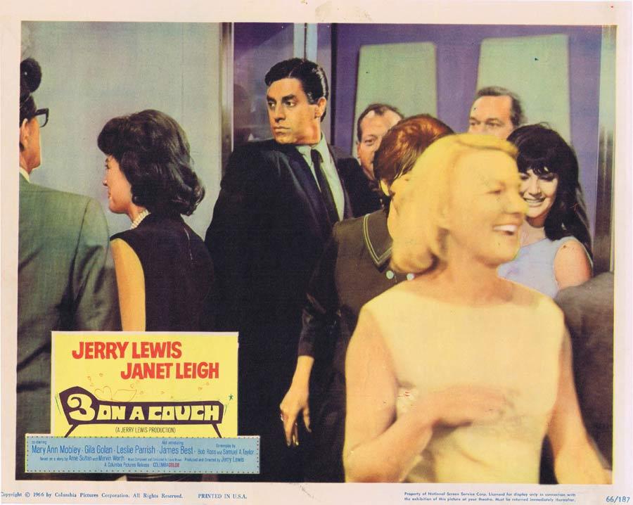 3 ON A COUCH Lobby Card 1 Jerry Lewis Janet Leigh