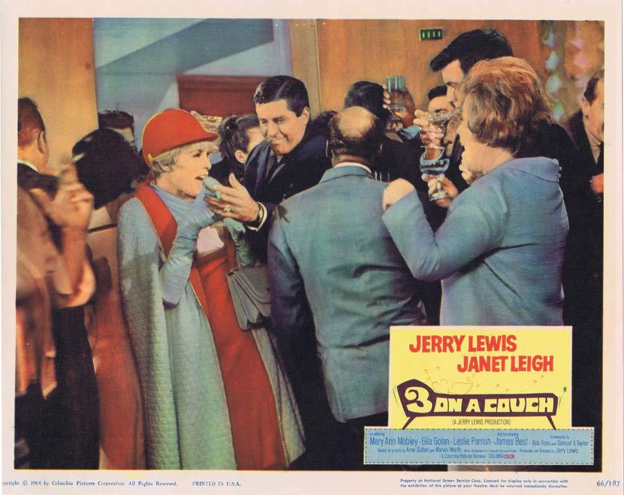 3 ON A COUCH Lobby Card 2 Jerry Lewis Janet Leigh