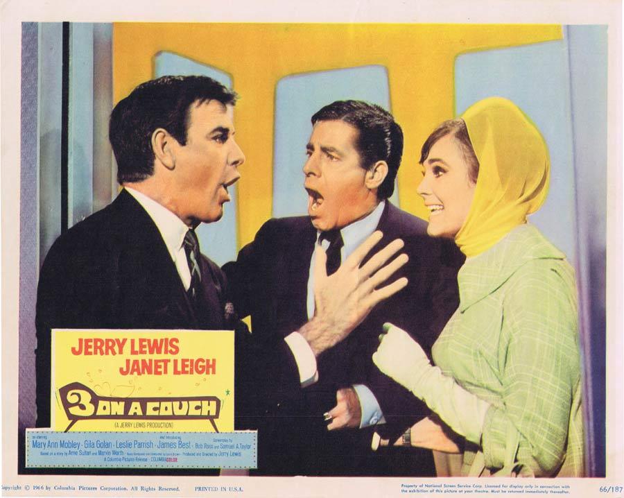 3 ON A COUCH Lobby Card 4 Jerry Lewis Janet Leigh