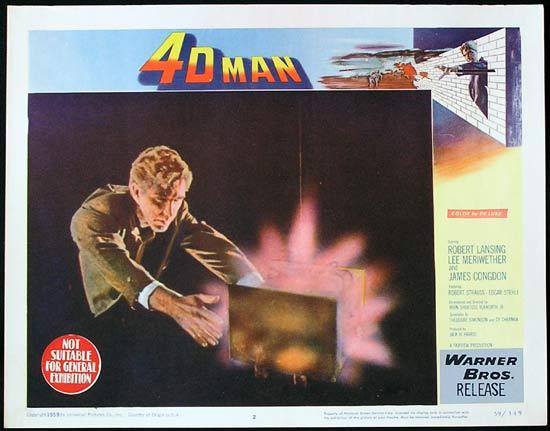 4D MAN 1959 Robert Lansing SCI FI Invisible Man! Lobby card 2