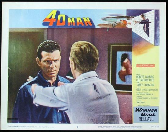 4D MAN 1959 Robert Lansing SCI FI Invisible Man! Lobby card 3