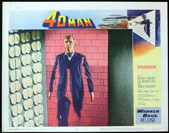 4D MAN 1959 Robert Lansing SCI FI Invisible Man! Lobby card 5