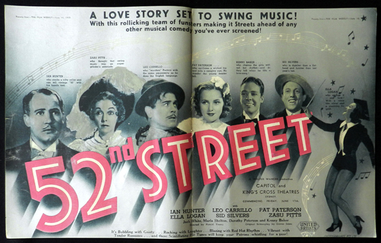 52nd STREET 1938 Zasu Pitts Leo Carrillo VINTAGE Original Movie Trade Ad