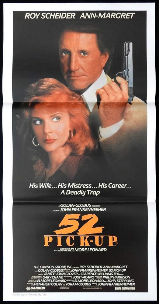 52 PICK UP Daybill Movie poster Roy Scheider Ann-Margret Film Noir