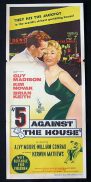 5 AGAINST THE HOUSE 1955 Kim Novak Guy Madison Daybill Movie Poster